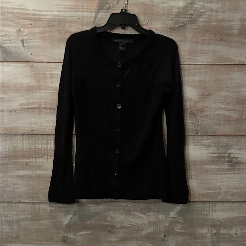 Marc Jacobs 100% cashmere Black Button-Up Cardigan size M